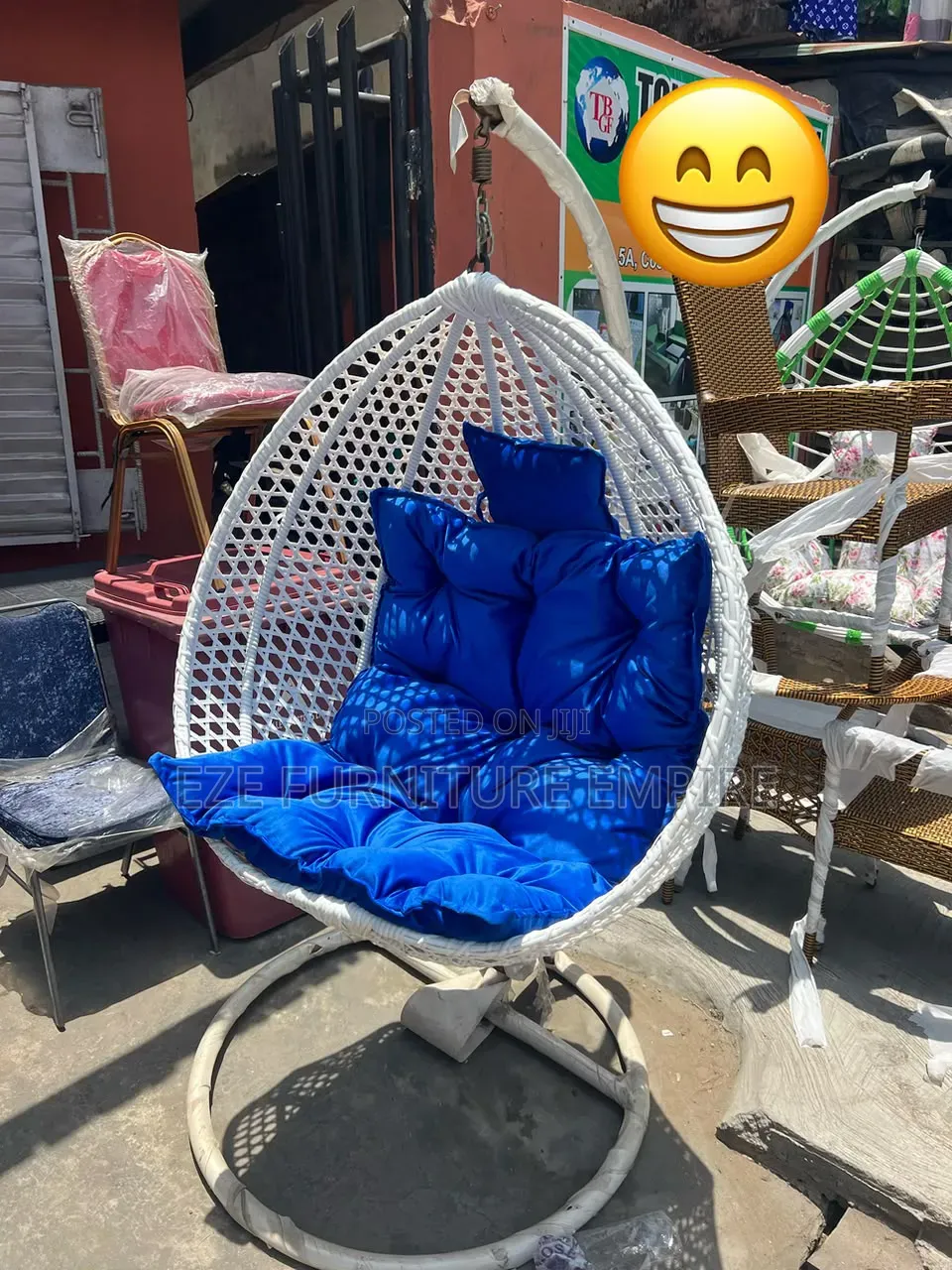 Medium Size White Swing Chair