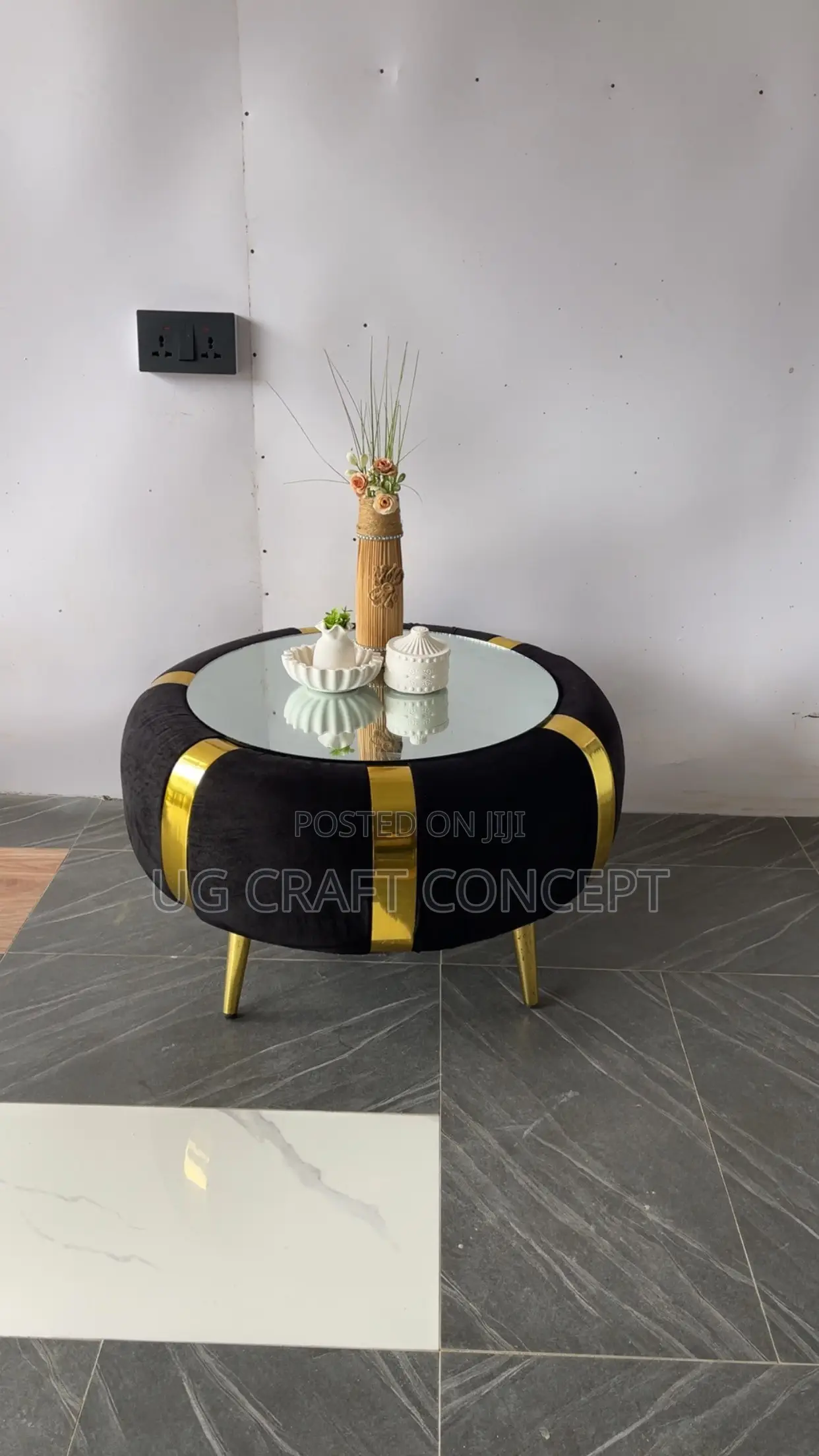 Black and Gold Center Coffee Table