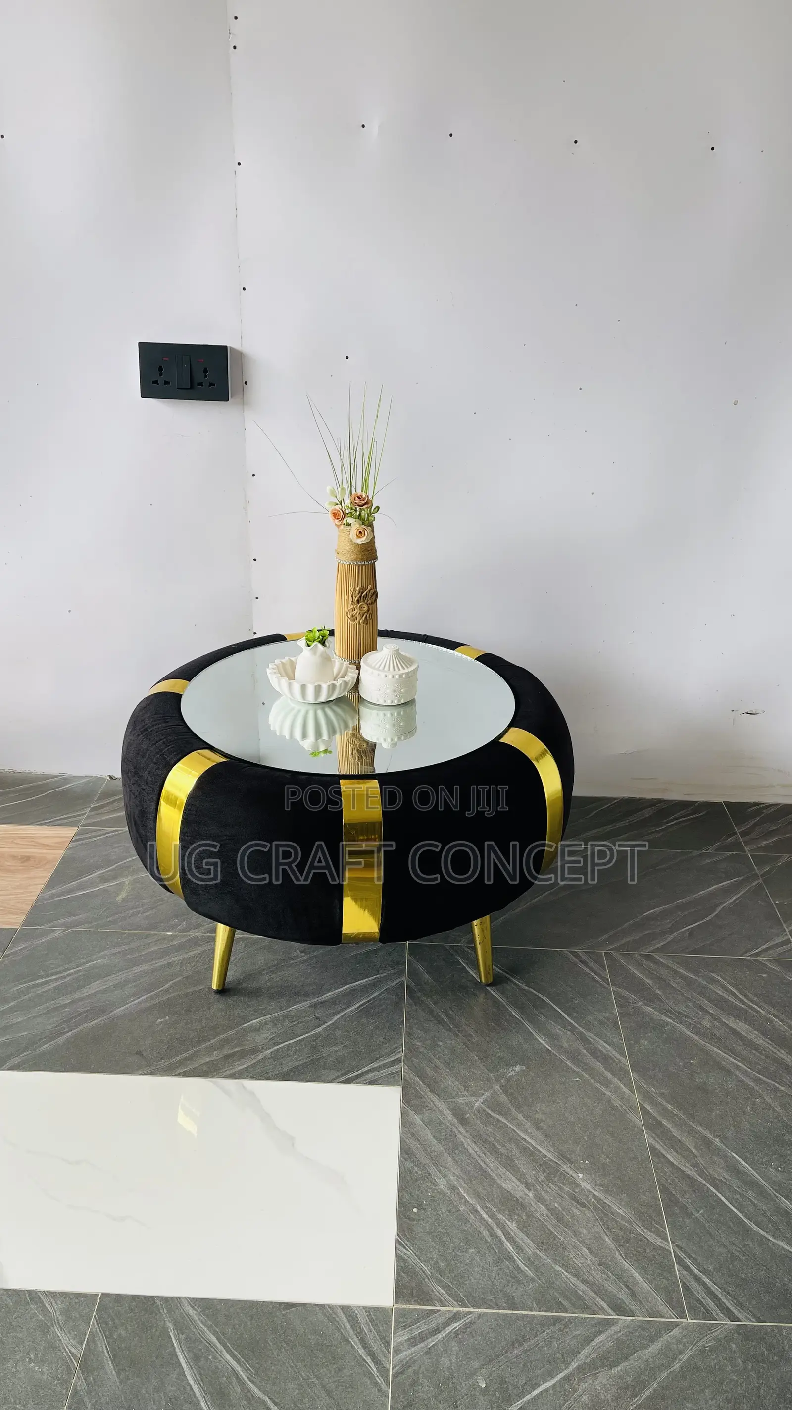 Black and Gold Center Coffee Table