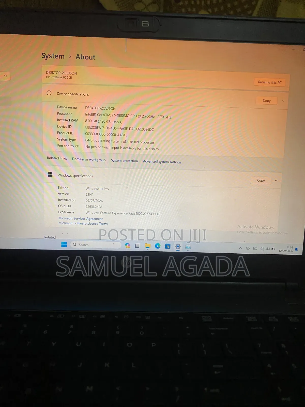Laptop HP ProBook 650 G1 8GB Intel Core i7 SSD 256GB