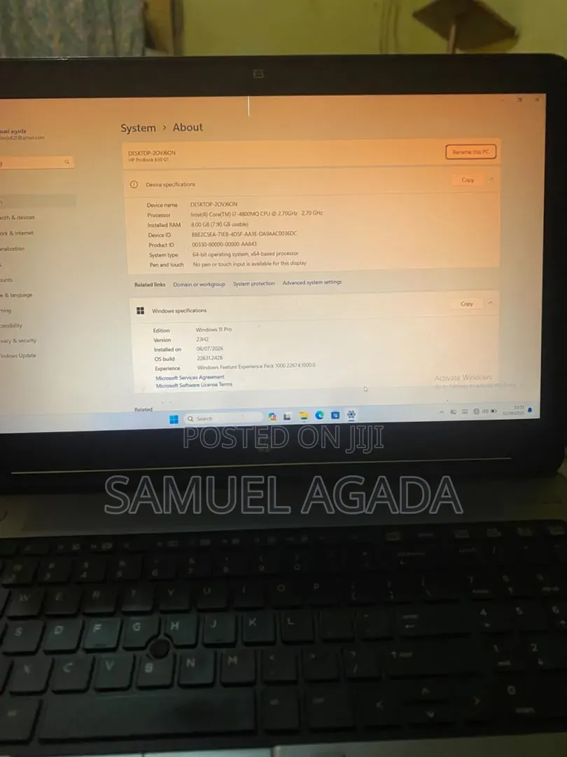 Laptop HP ProBook 650 G1 8GB Intel Core i7 SSD 256GB