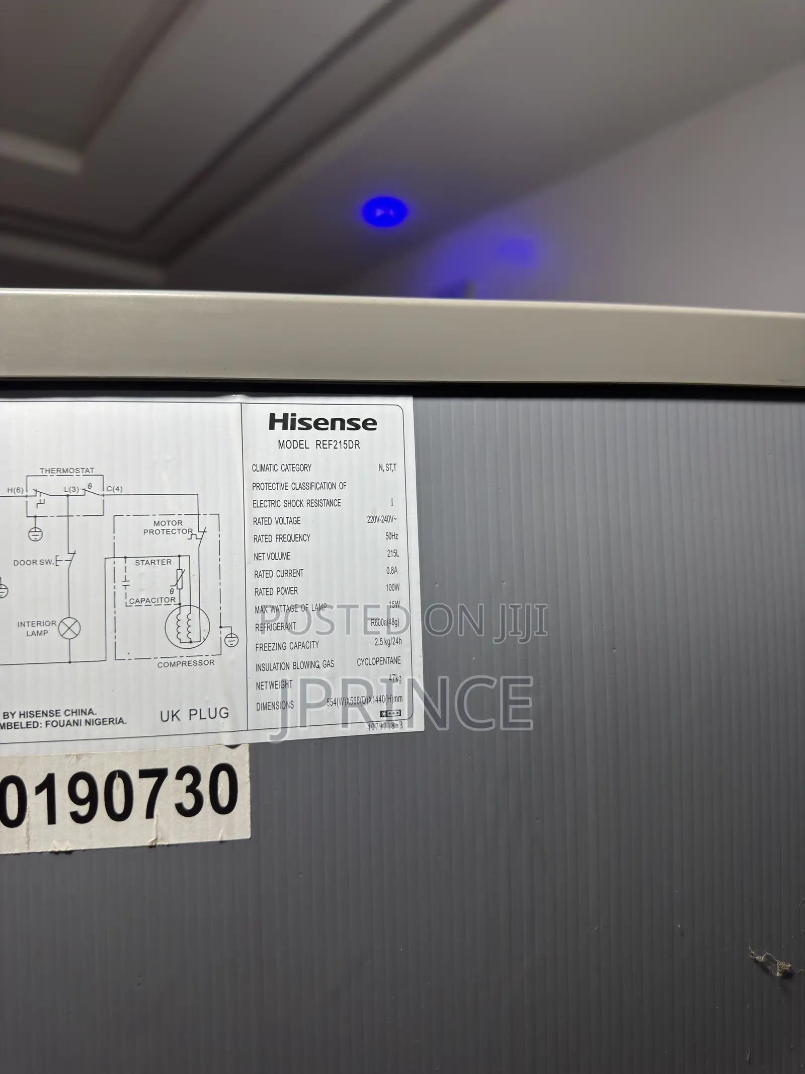Hisense Fridge (Model: REF215DR) 215L