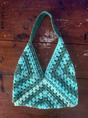 Handmade Crochet Shoulder Tote Bag | Stylish Boho Knitted Handbag