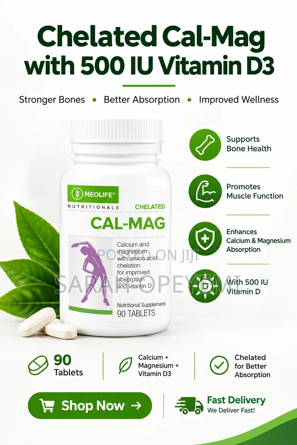 Chelated Cal-Mag With 500 Iu Vitamin D3 - 90 Tablets
