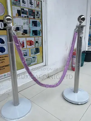 Stanchion Crowd Control Guide With Purple Rope