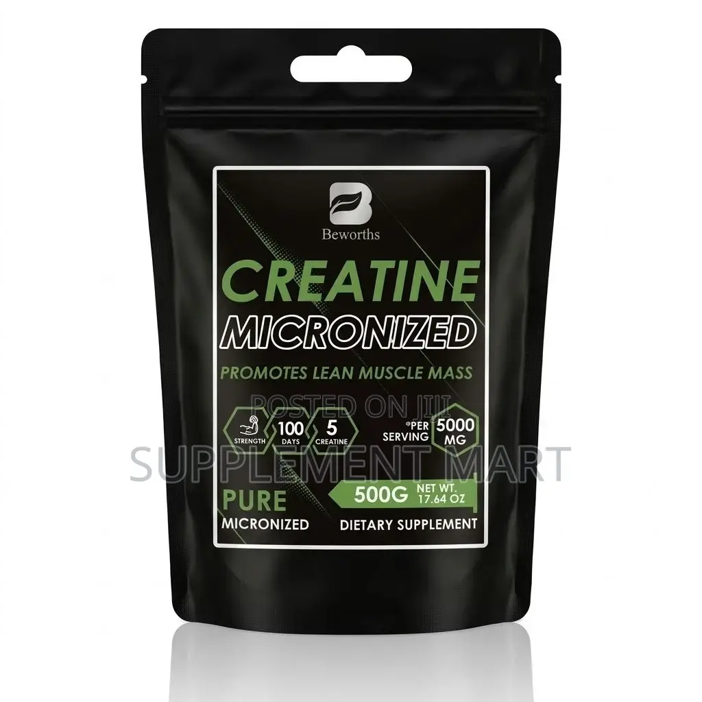 Micronized Creatine Monohydrate 5000mg/500g Powder (100 Servings)