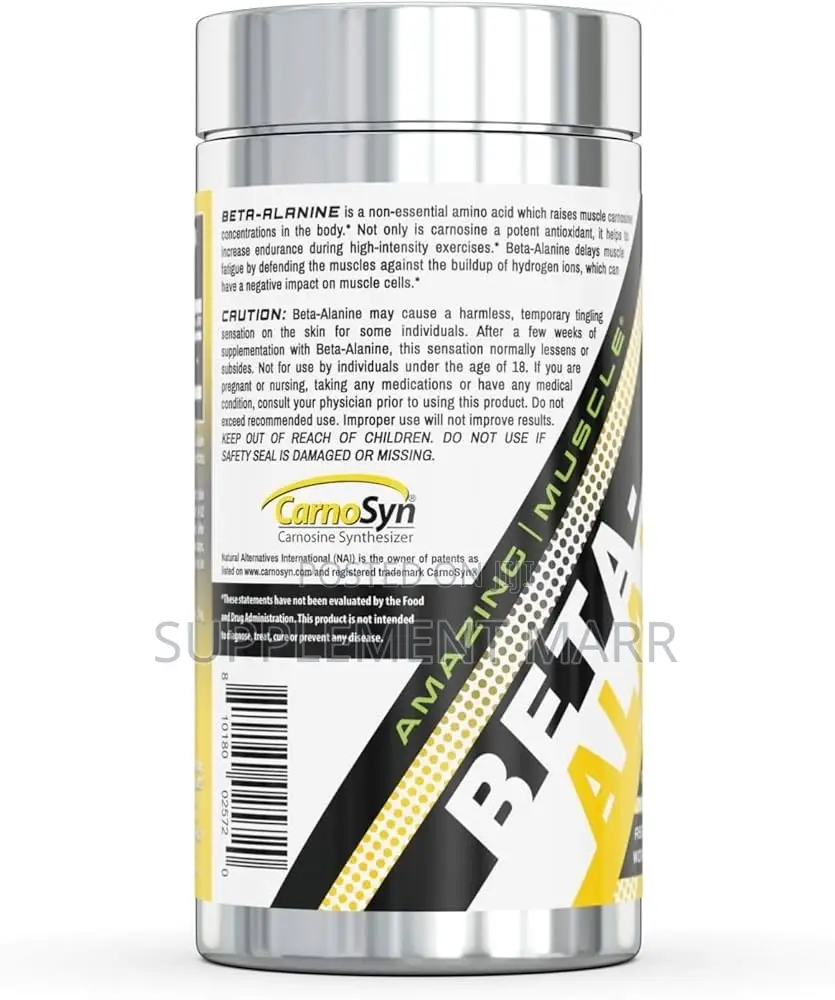 Beta Alanine Amino Acid – 2250mg Per Serving – 120 Count