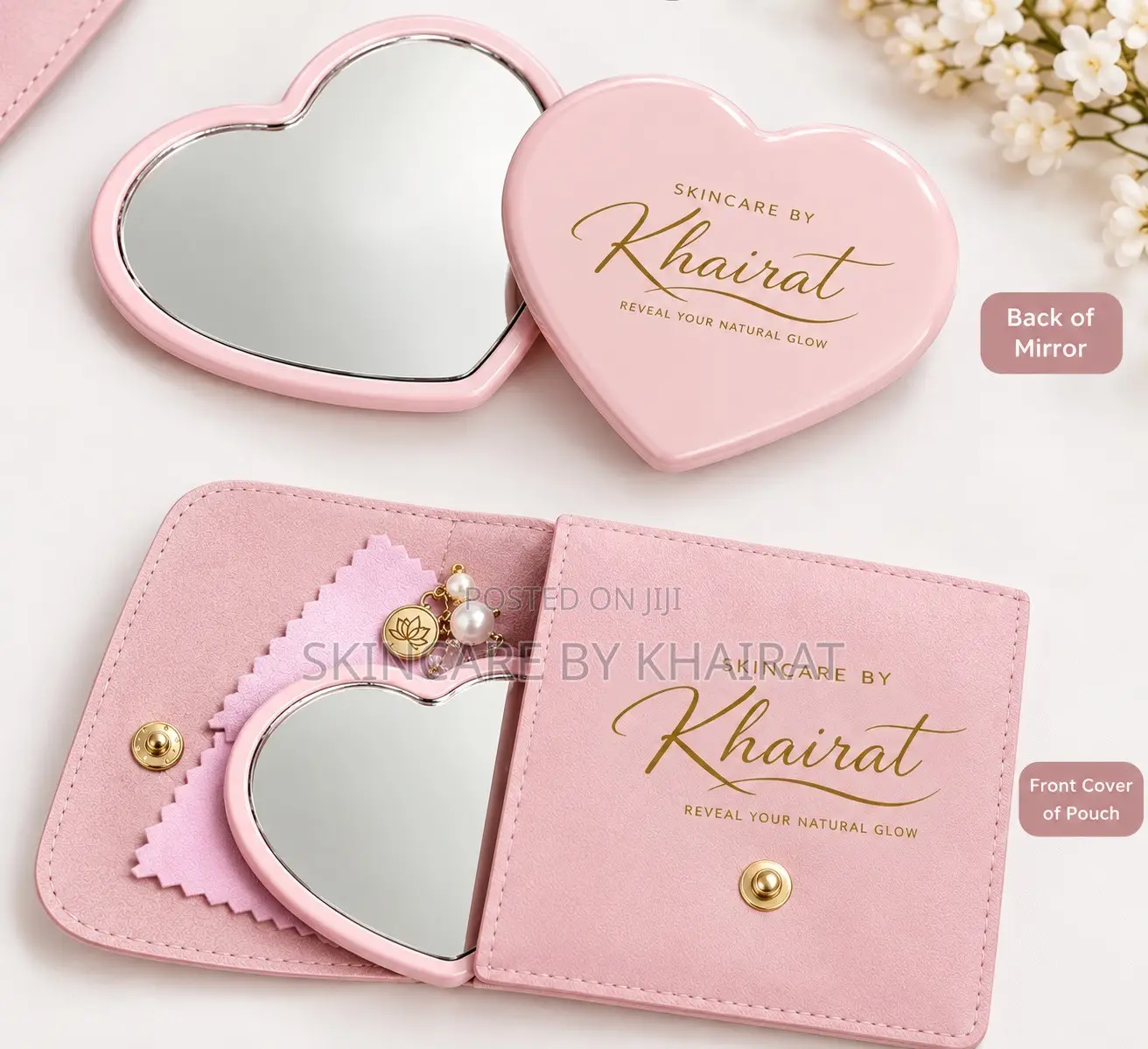 Portable Make-Up Mirror and Case