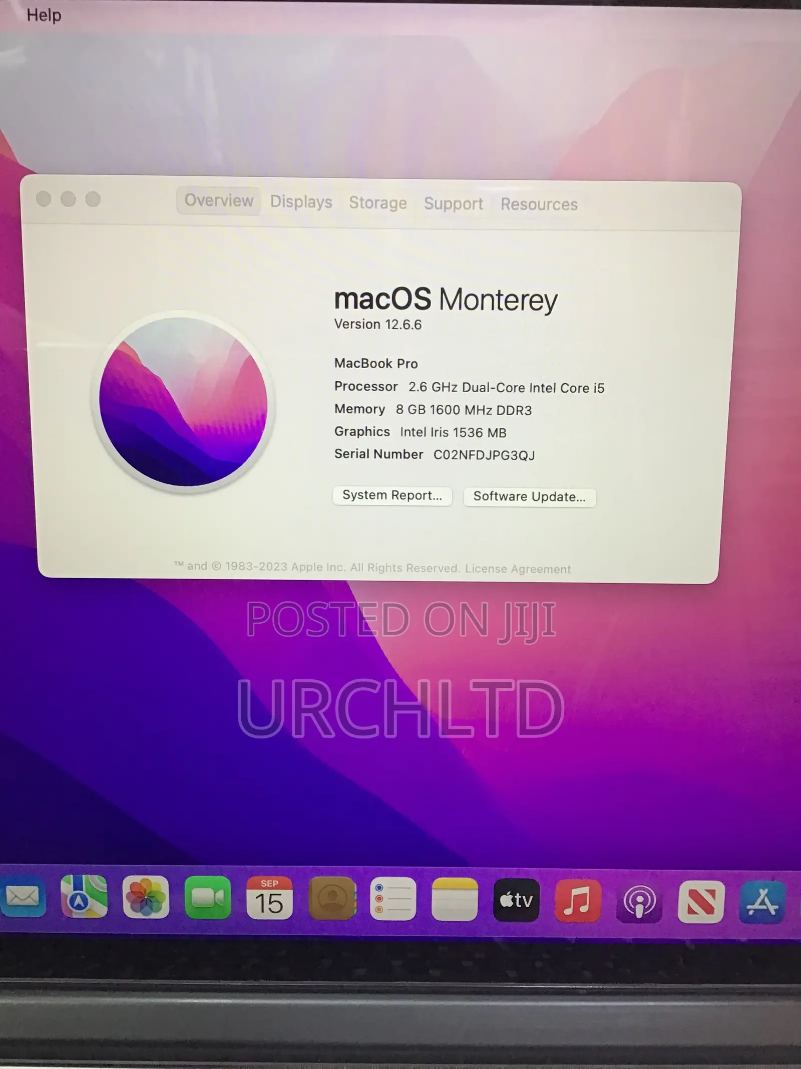 Laptop Apple MacBook Pro 2015 8GB Intel Core i5 SSD 128GB
