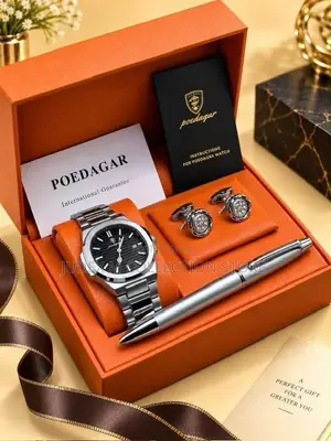 POEDAGAR Luxury Analog WristWatch With Box