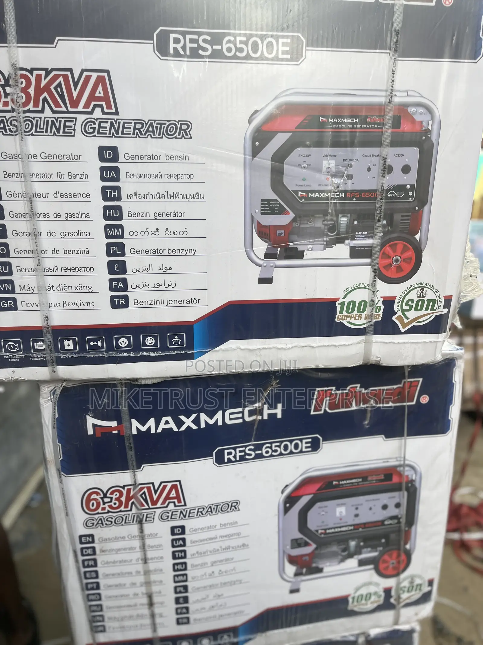 6.5kva Maxmech Pure Copper Coil Generator