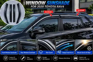 2020 Toyota Rav4 Glass With Silver Chrome Sunshade Rai