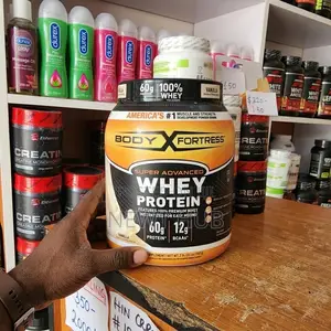 Body Fortress Whey Protein Powder, 60g Protein and 12g Bcaa's