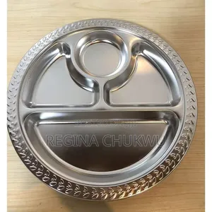 Stainless Steel Silver 4 Partition