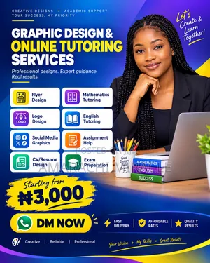 Graphic Design Online Tutoring Services – Flyers, Logos, CV Maths