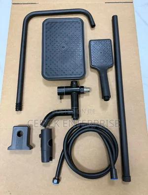 Black Single Standing Shower