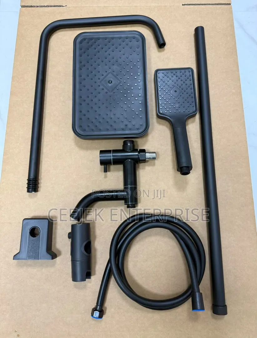 Black Single Standing Shower