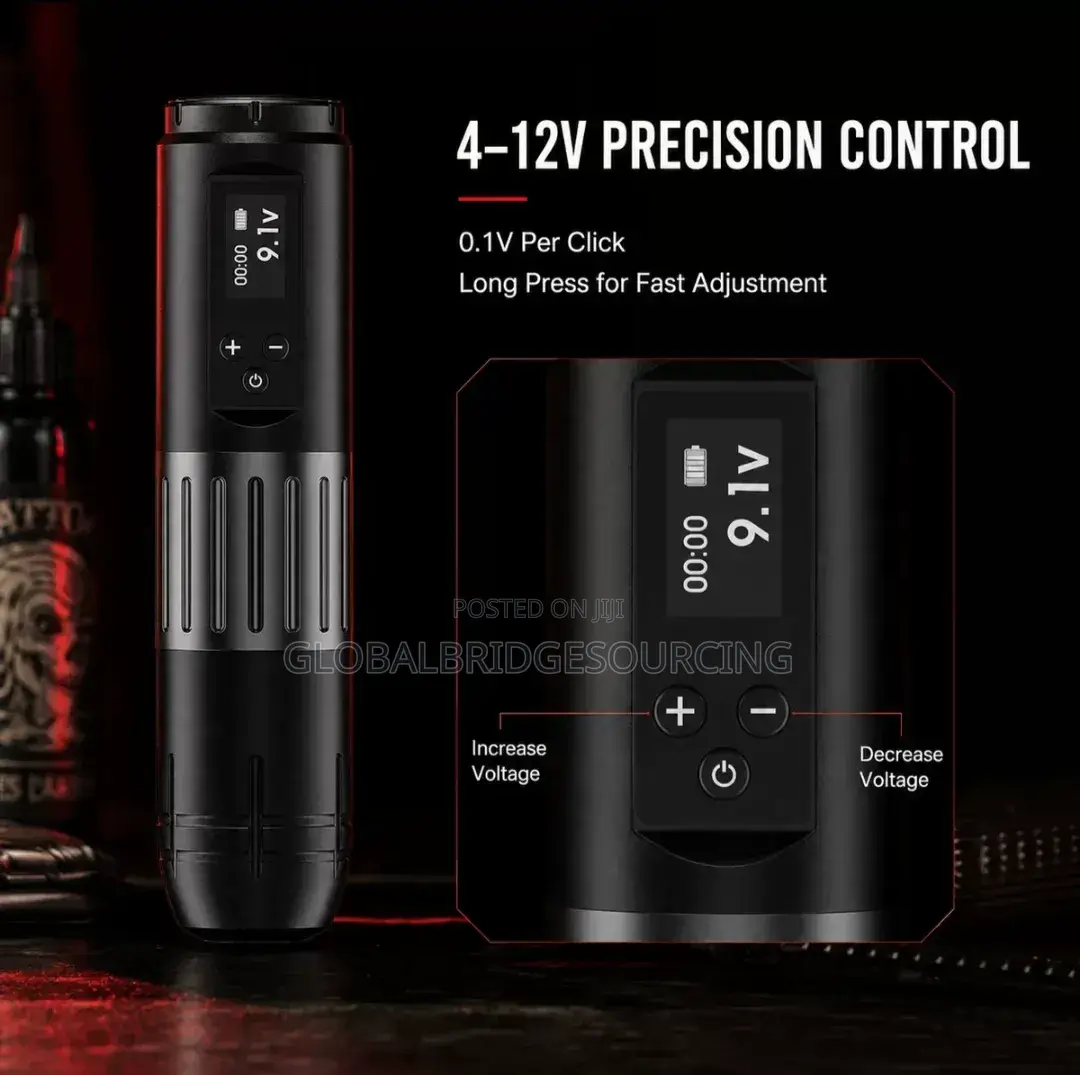 Professional Wireless Tattoo Machine Kit (Tuffking Case + Inks)