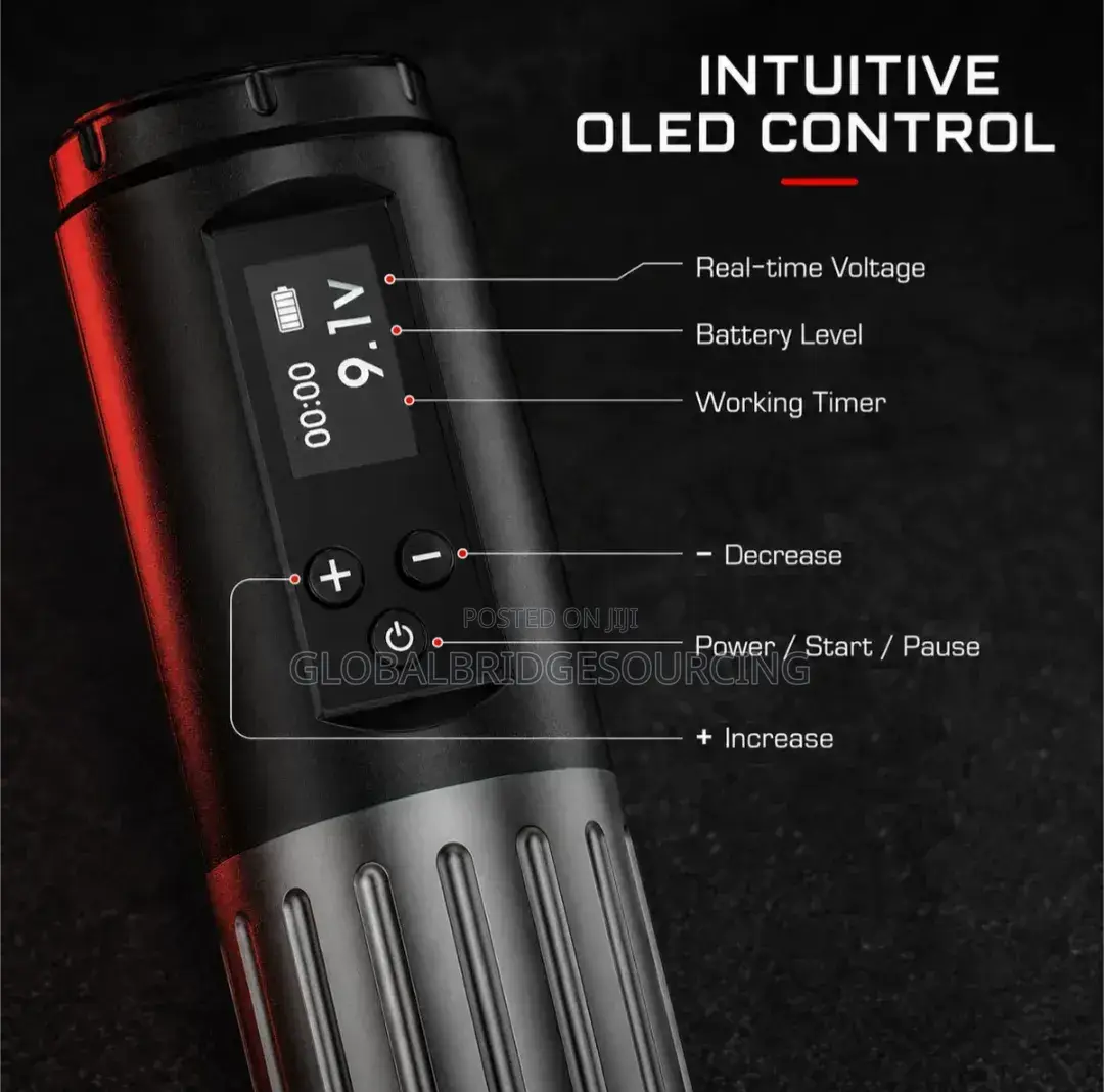 Professional Wireless Tattoo Machine Kit (Tuffking Case + Inks)