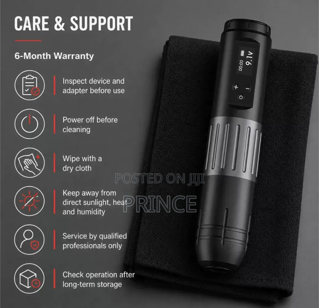 Professional Wireless Tattoo Machine Kit (Tuffking Case + Inks)