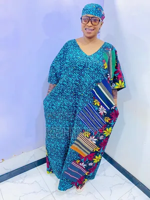 Asooke Patches Bubu Maxi Dress