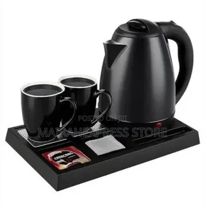 1.2L Hotel Hot Tray Electric Kettle With Two Ceramic Mugs Sets 2st7