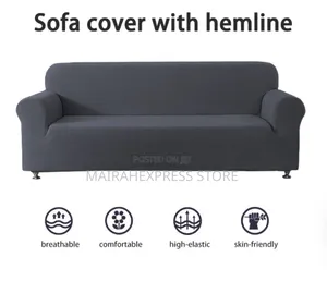 Stretchy Sofa Slipcover Featuring a Subtle Textured Leaf Pattern 2st7