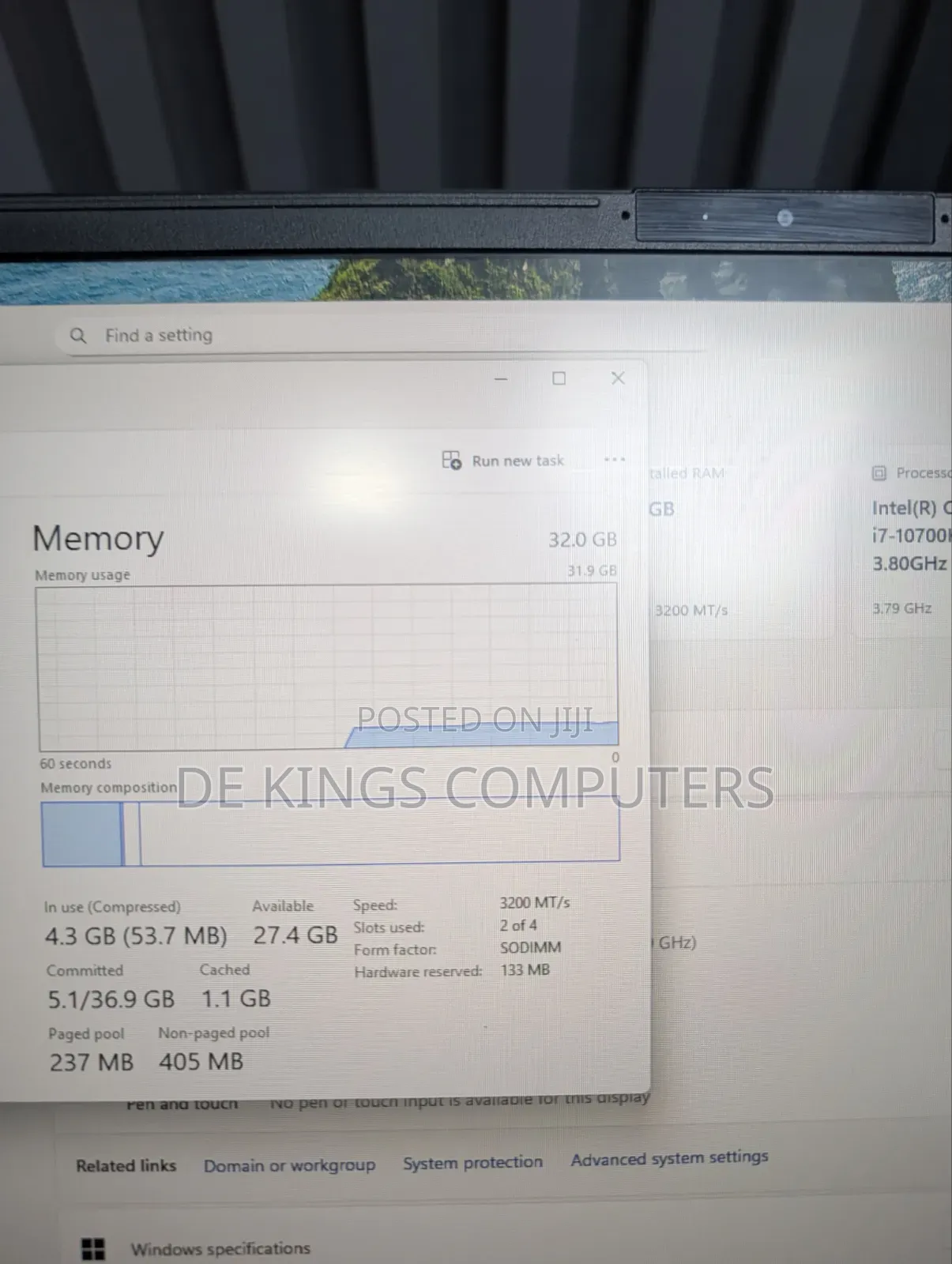 Laptop Sager NP9877 32GB Intel Core i7 SSD 512GB