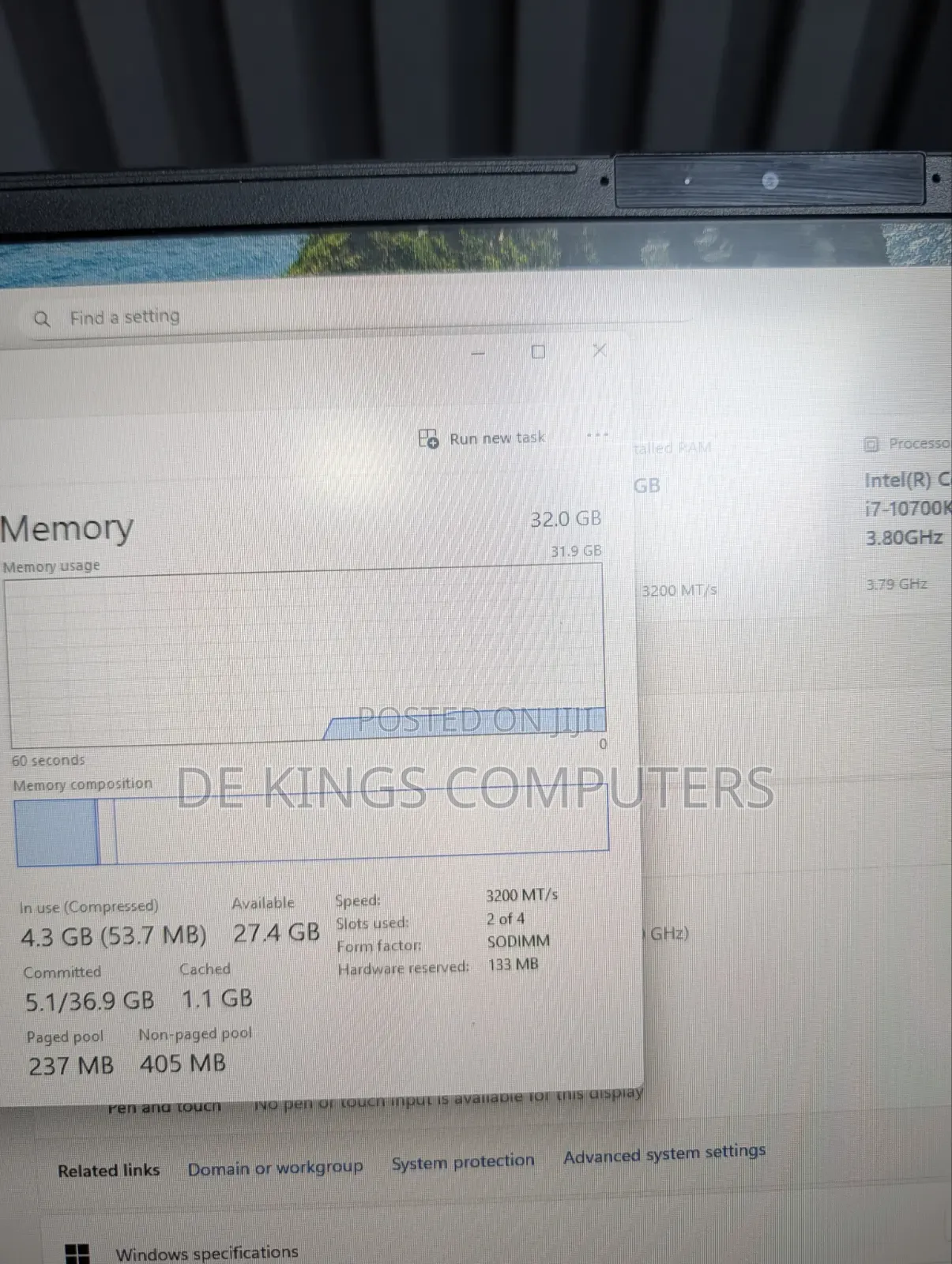Laptop Sager NP9877 32GB Intel Core i7 SSD 512GB