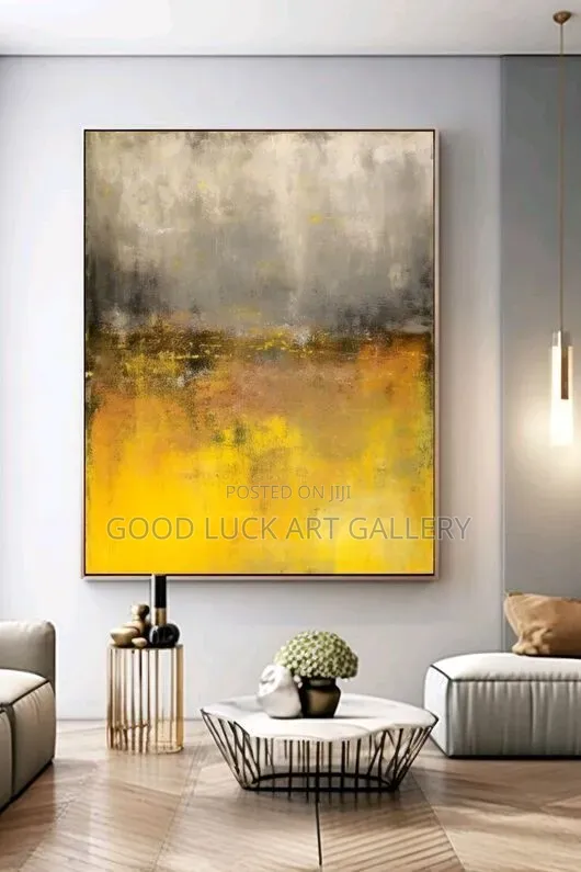 Yellow and Grey Abstract
