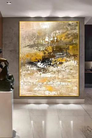 Yellow and Grey Abstract