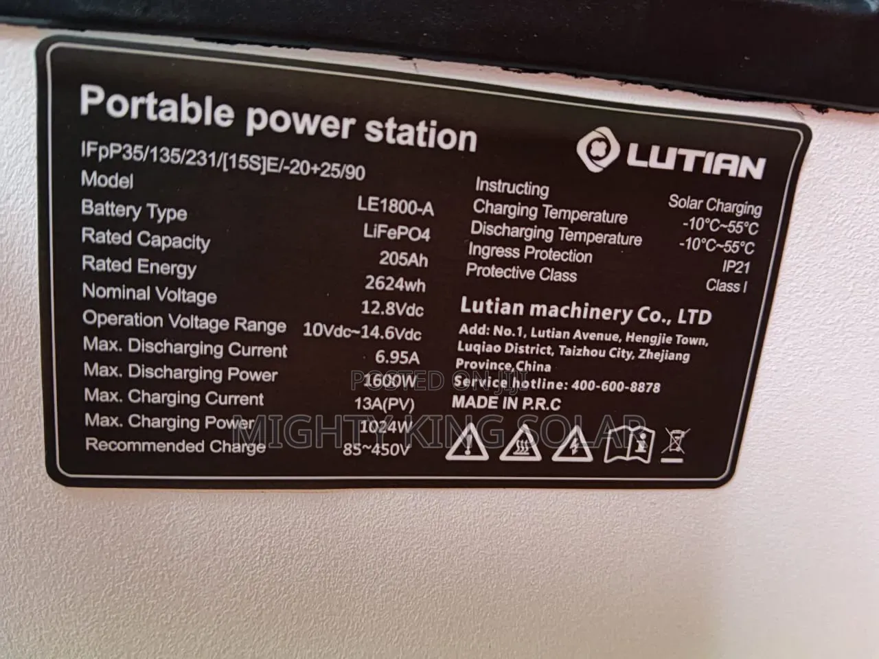2624kwh Lutian Solar Generator