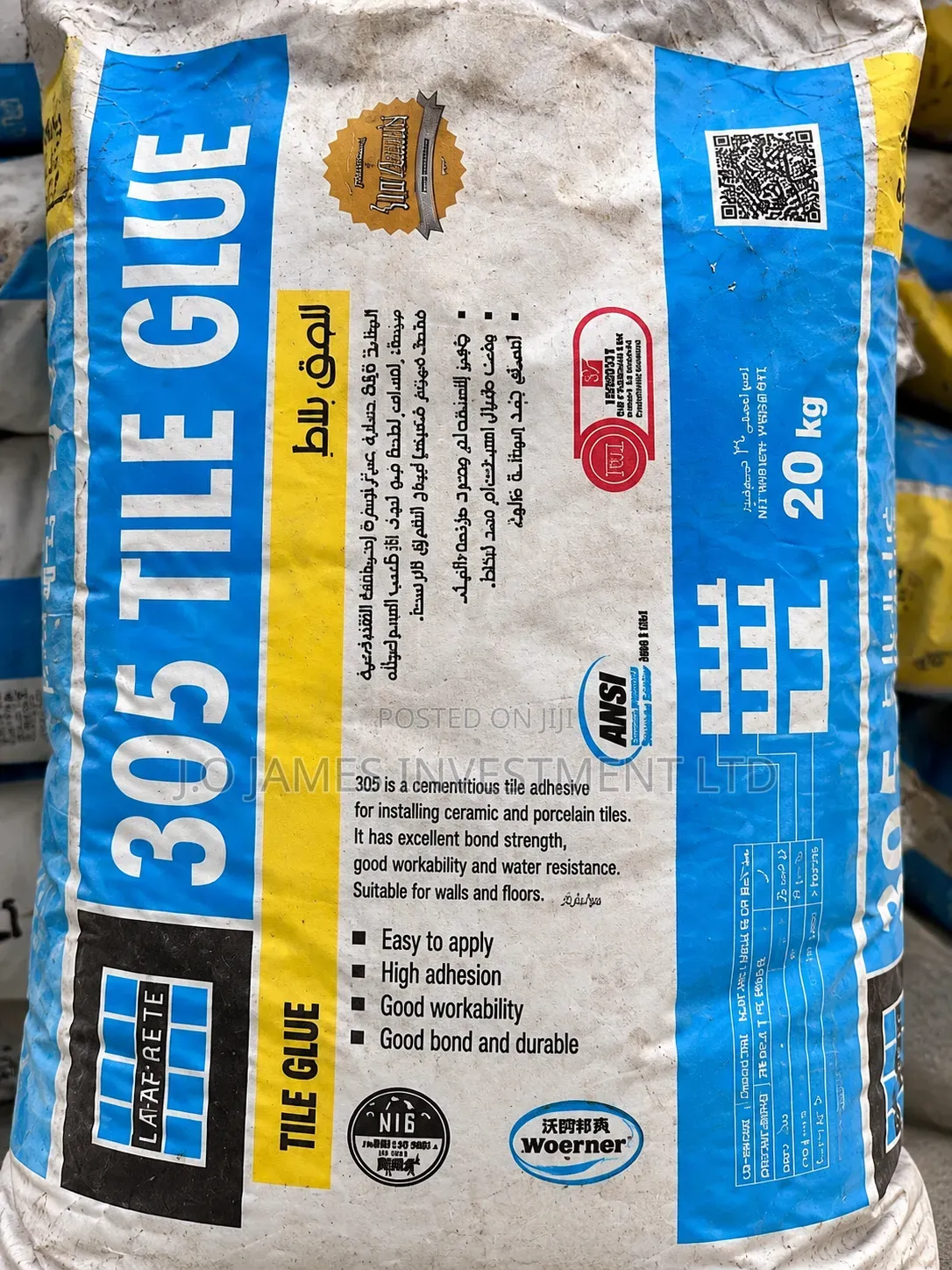 305 Tile Glue 20kg Grey