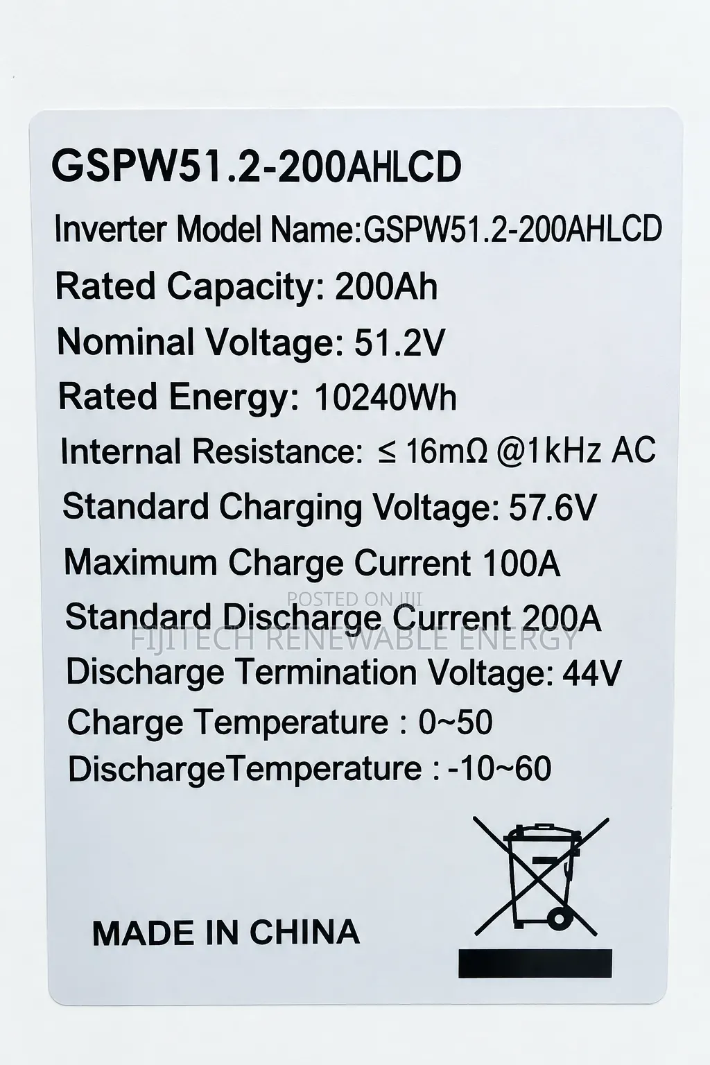 10kwh 48v Katrina Lithium Battery
