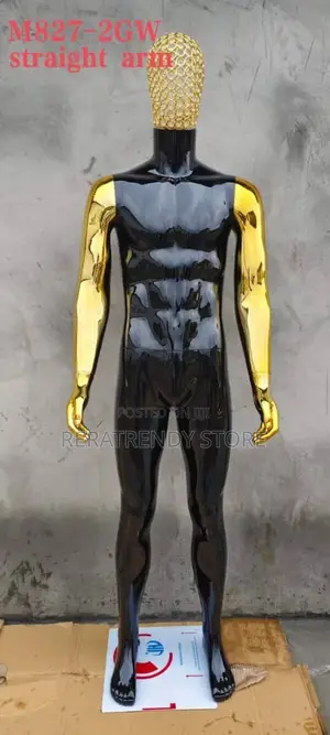 Foreign Black and Gold Male Basket Head Mannequin