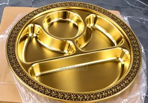 Stainlessw Steel 4 Partition Dinner Plate 30/35Cm
