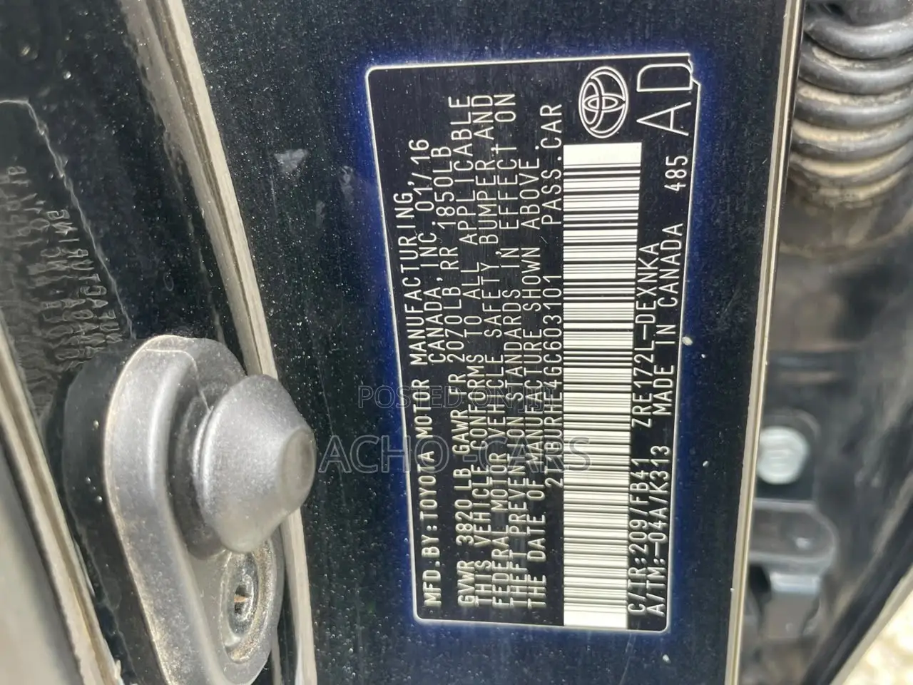 Toyota Corolla 2016 Black