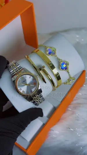 Wristwatch and Bracelet Gift Valentine Birthday Gift Package for Her