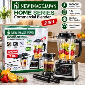 New Image Japan 3.0L Commercial Blender – With 2 in 1 Cups —10000W