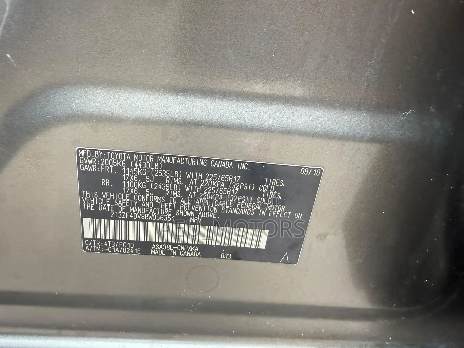 Toyota RAV4 2011 Gray