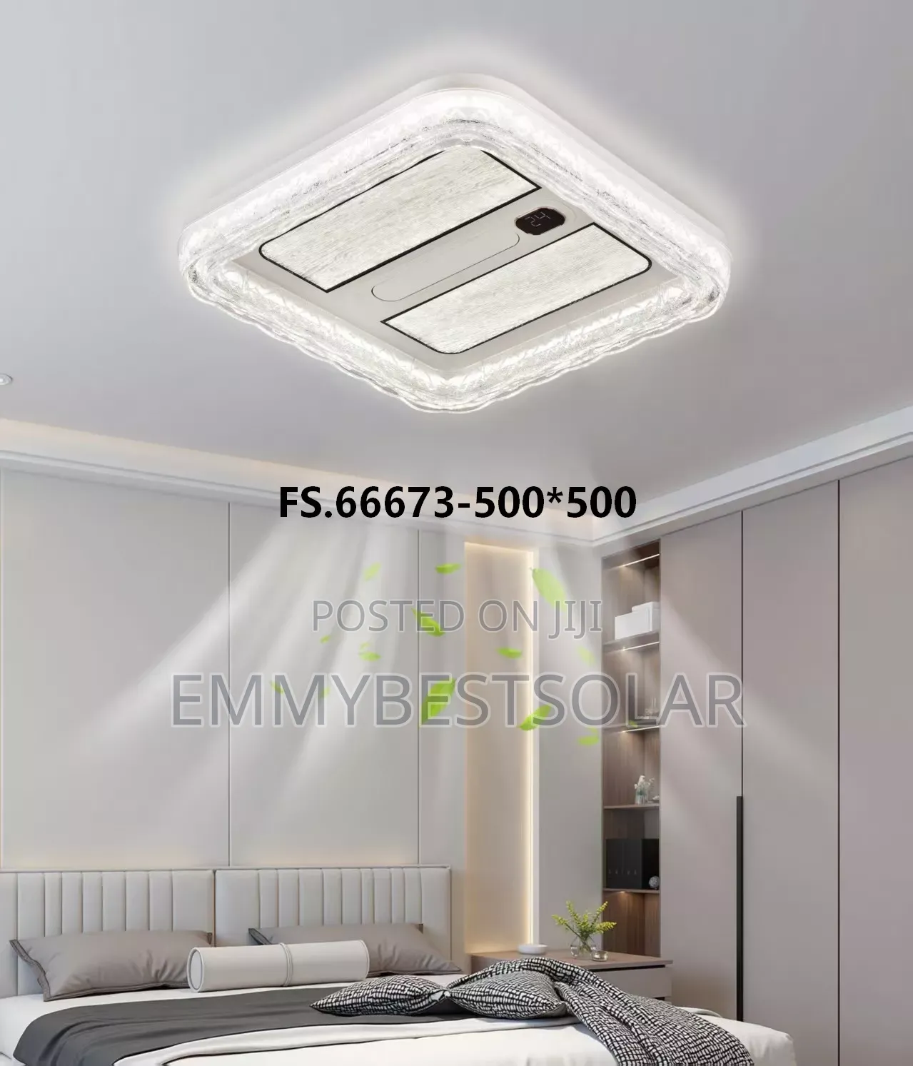 Modern Bladeless Fan Chandelier Light