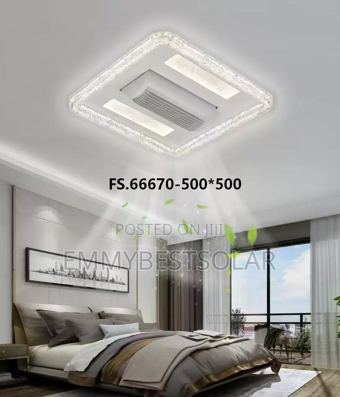 Modern Bladeless Fan Chandelier Light