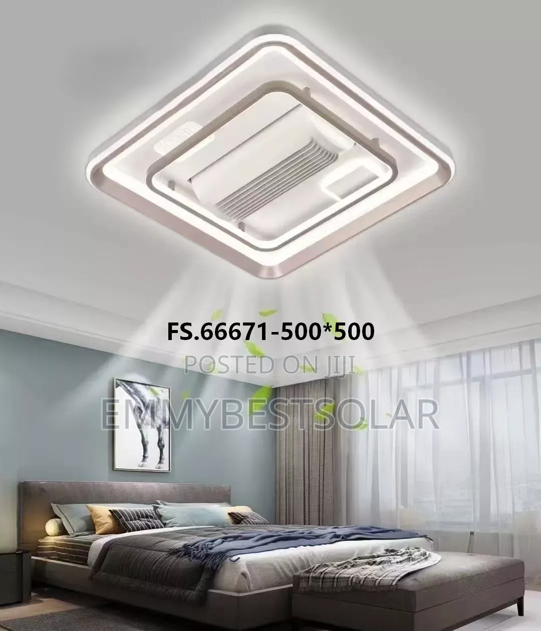 Modern Bladeless Fan Chandelier Light