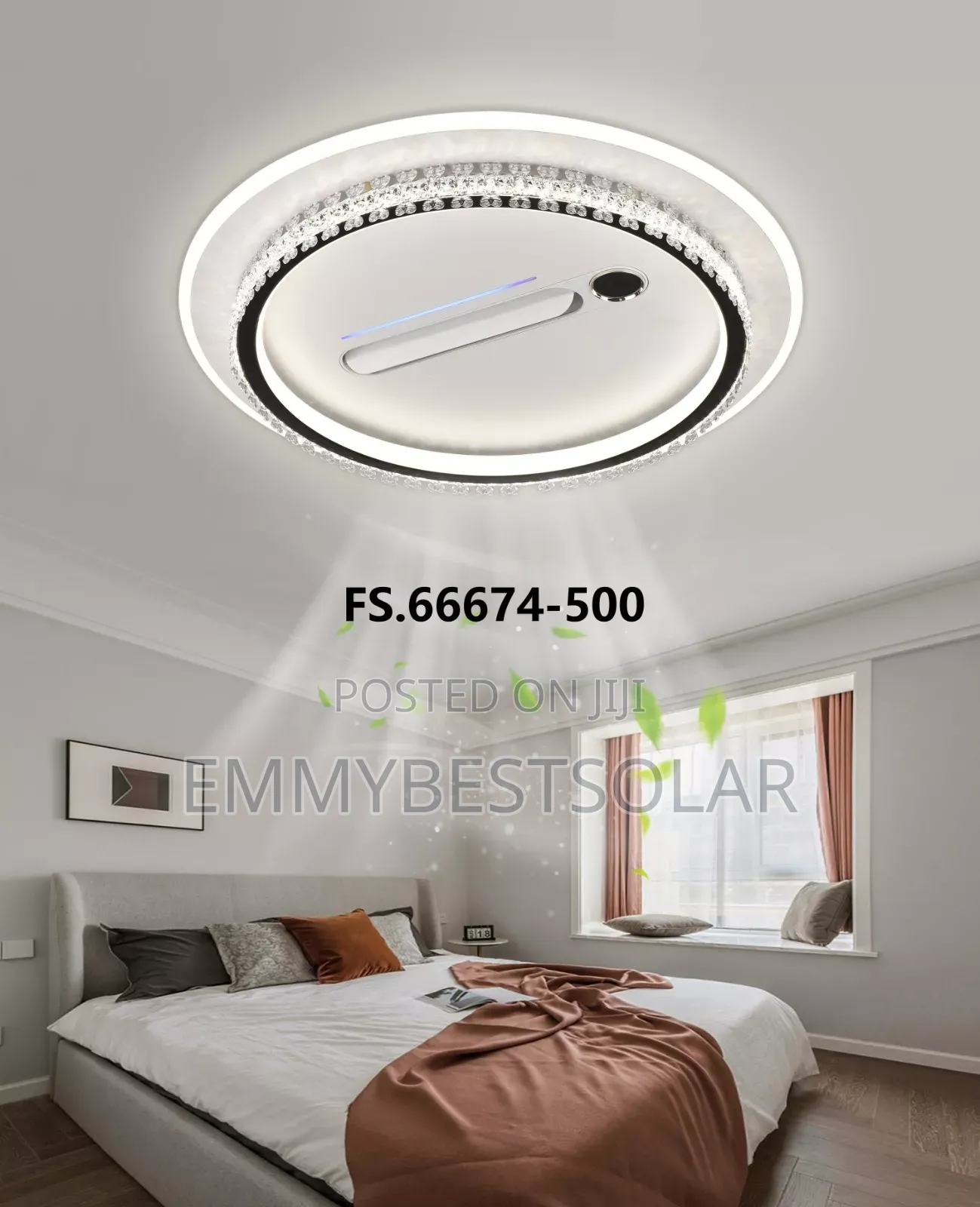 Modern Bladeless Fan Chandelier Light