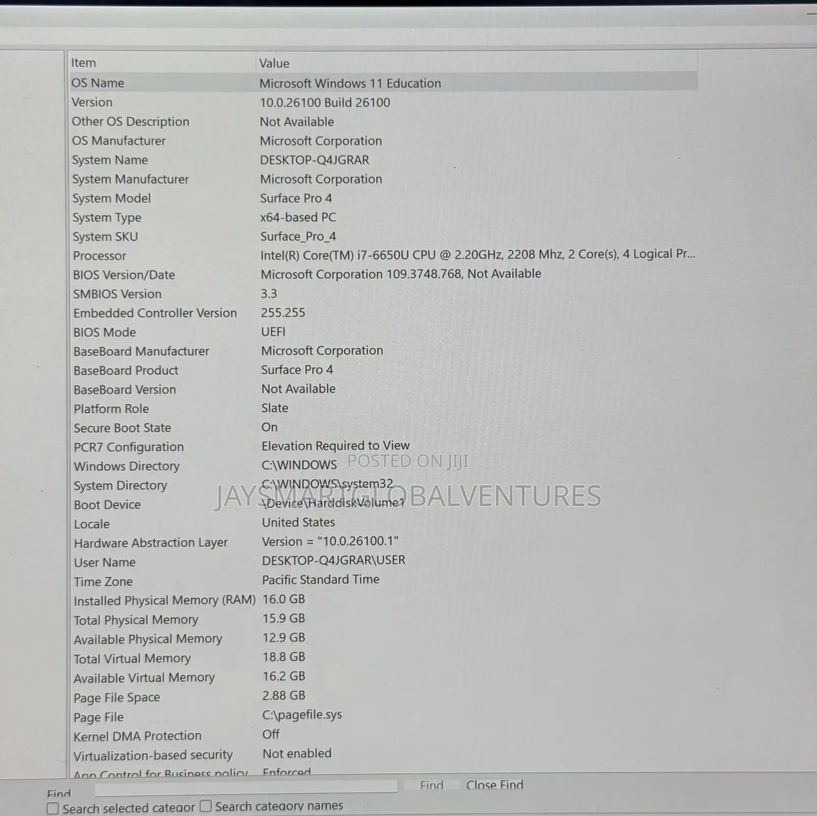 Laptop Microsoft Surface Pro 4 16GB Intel Core i7 SSD 256GB