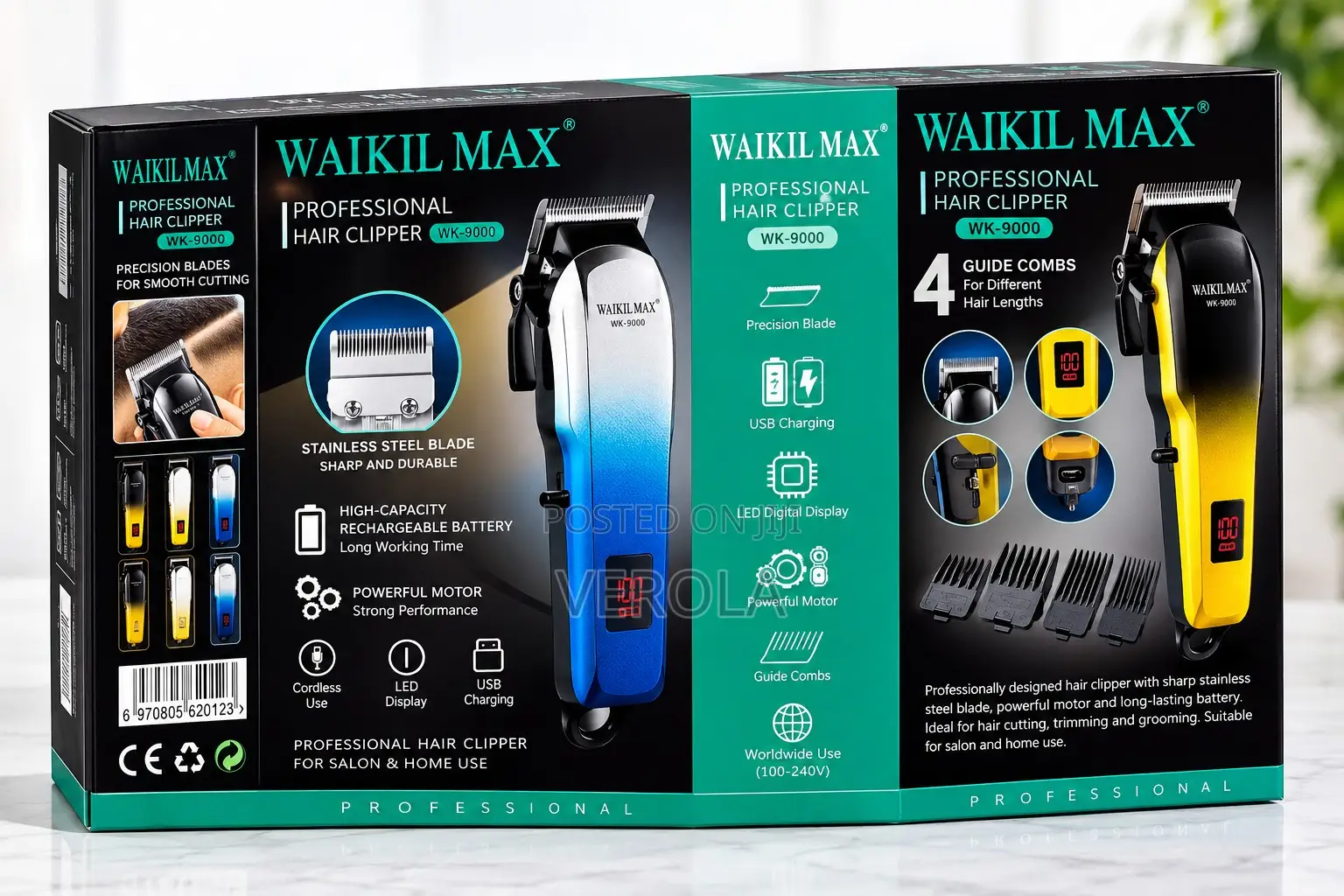 Waikil Max Professional Rechargeable Hair Clipper With Digital Display