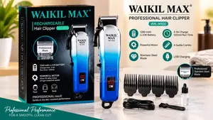 Waikil Max Professional Rechargeable Hair Clipper With Digital Display