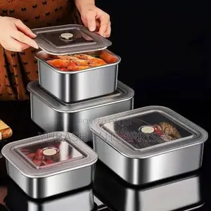4pcs Stainless Steel Food Box