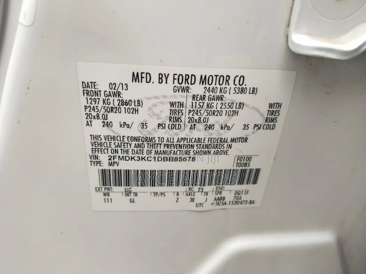 Ford Edge 2013 White