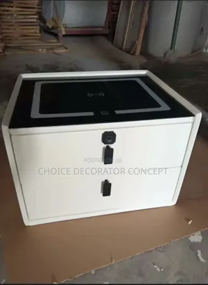 Modern Smart Nightstand With Wireless Charging – 2 Drawer Unit*